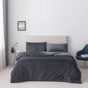 Duvet Cover for Weighted Blankets-Removable-Embossed Minkly-Gray